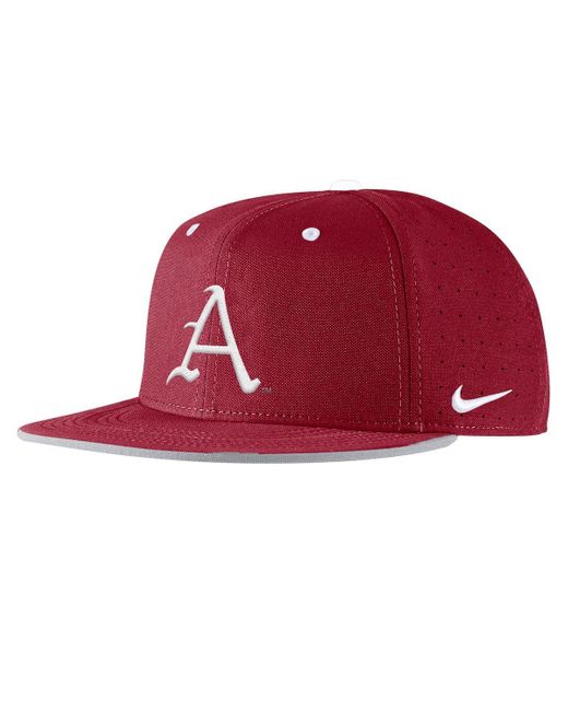 Nike Red Arkansas Razorbacks On-field True Performance Baseball Fitted Hat for men