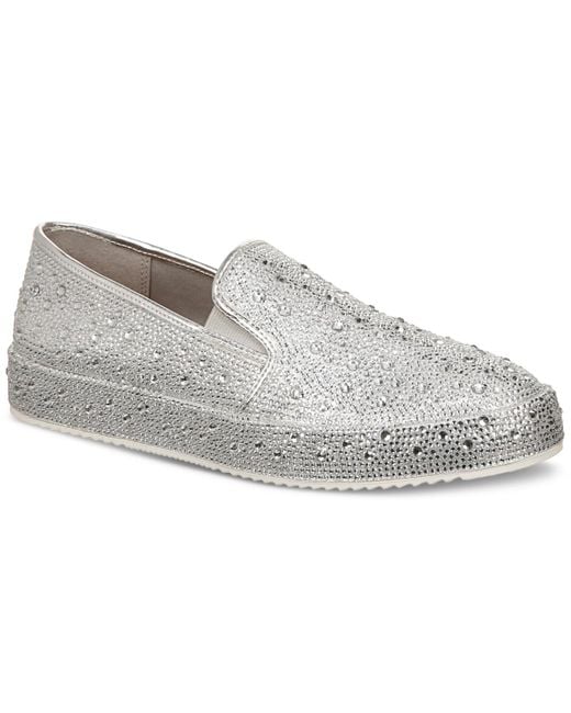 INC International Concepts White Lenna Slip-on Embellished Sneakers