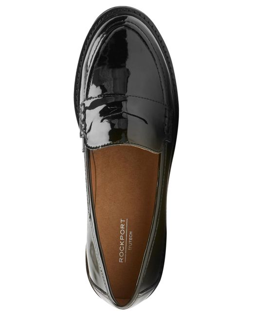 Rockport Kacey Penny Loafer Flats in Black Lyst