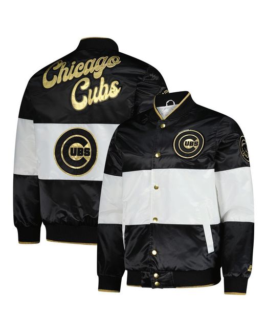 Starter Black Chicago Cubs Full-snap Jacket for men