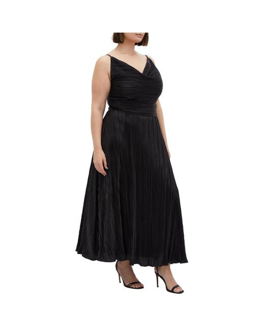 City Chic Black Plus Size Kamila Cowl Neck Dress