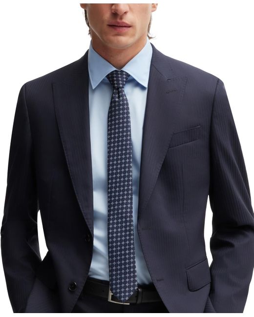 Boss Blue Boss By Jacquard-woven Pattern Tie for men
