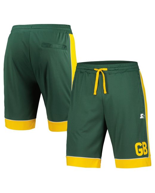 Starter Green/gold Green Bay Packers Vintage Fan Favorite Shorts for men