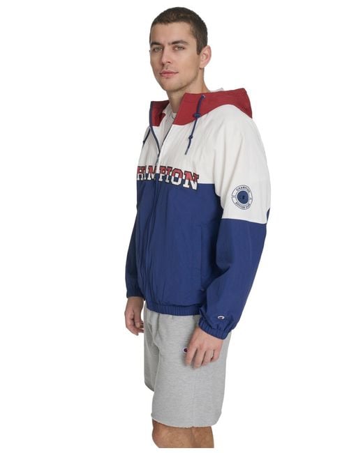 Champion Blue Packable Windbreaker Jacket for men