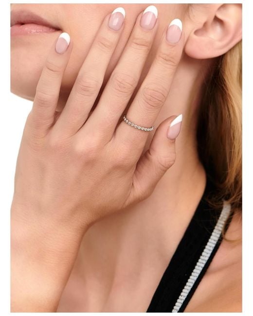 DEVATA Metallic Beaded Ball Ring