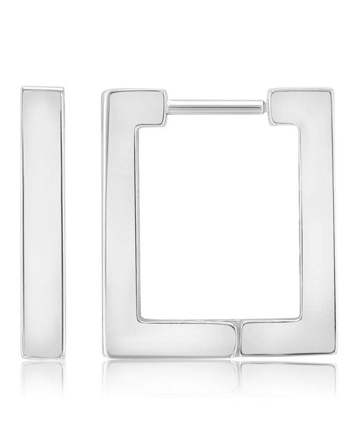 Roxy White Waterproof Yellow Rectangle huggie Earrings