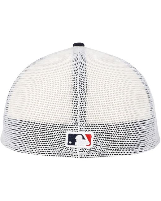 KTZ Blue Cleveland Guardians Team Color 59fifty Trucker Fitted Hat for men