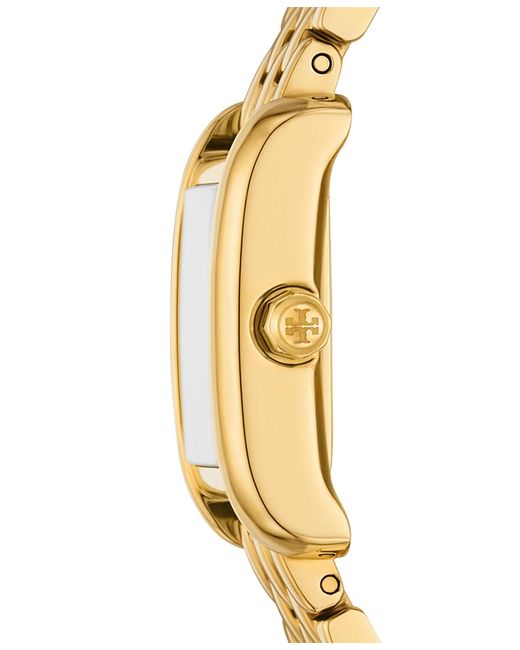 Tory Burch Metallic The Eleanor -tone Stainless Steel Double Wrap Bracelet Watch