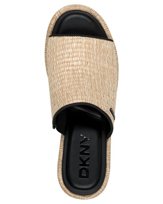 DKNY Natural Conrad Slip-on Wedge Sandals