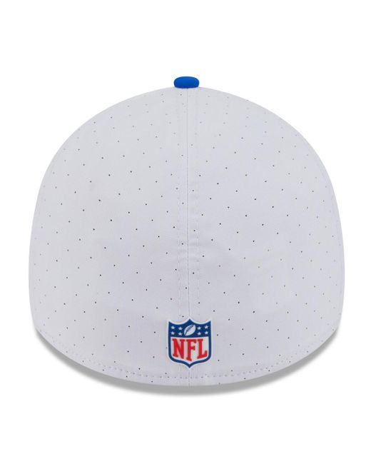KTZ Blue White/royal Los Angeles Rams 2025 Nfl Training Camp 39thirty Flex Hat for men