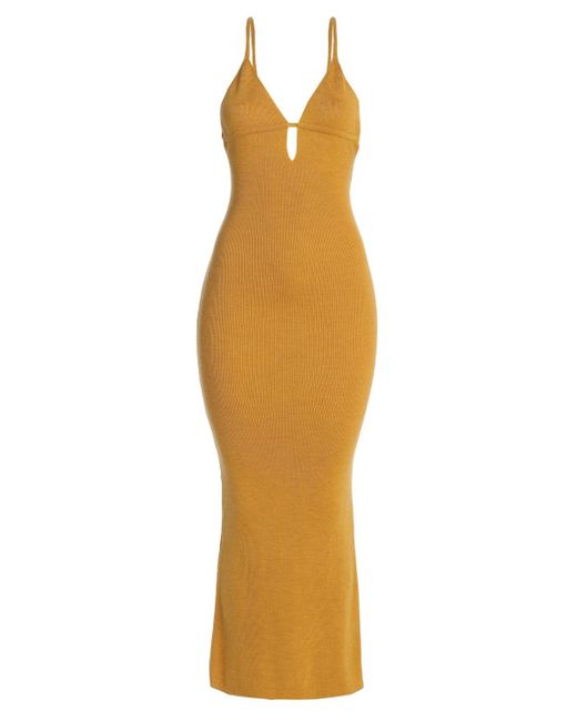 JLUXLABEL Gray Sun Rays Knit Maxi Dress