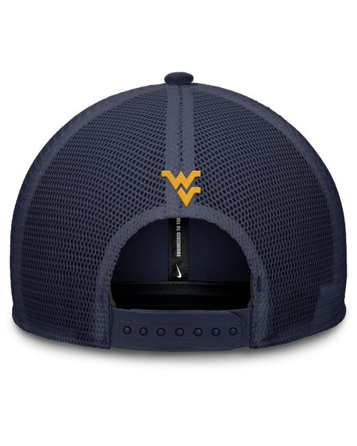 Nike Blue West Virginia Mountaineers Rise Adjustable Hat for men