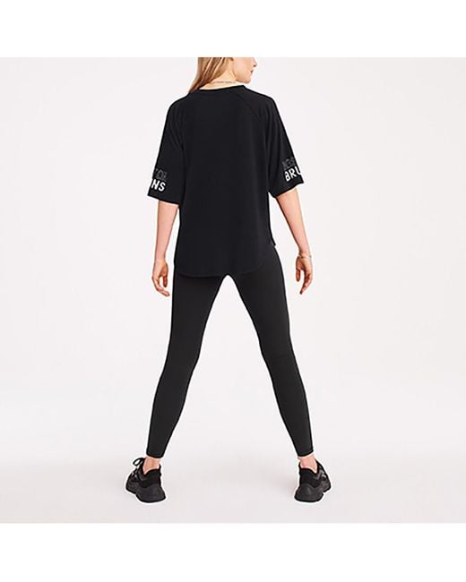 Women's Brooklyn Nets DKNY Sport Black Diana Raglan Tri-Blend