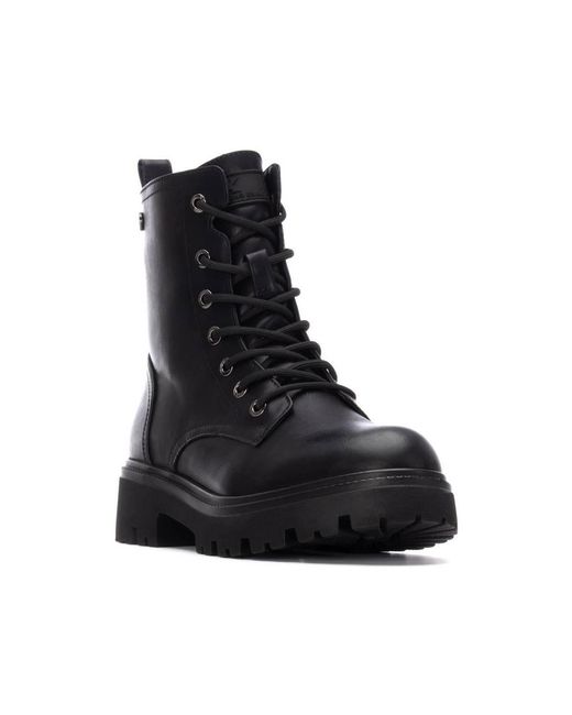 Xti Black Ankle Combat Booties