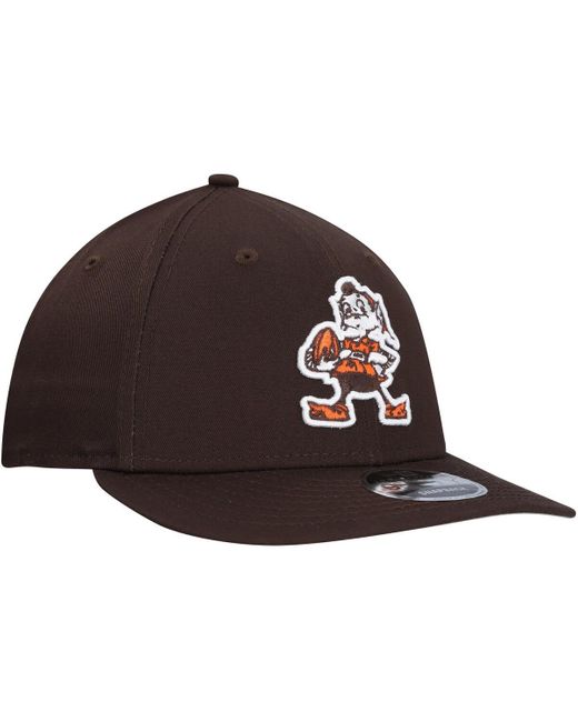 KTZ Brown Cleveland S Main Low Profile 9fifty Snapback Hat for men