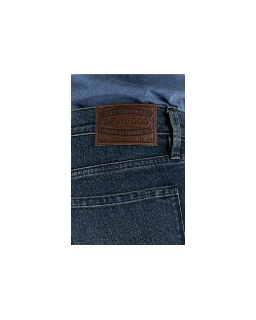 DEVIL-DOG Black Devil-dog Dungarees Devil-dog Slim Jean for men