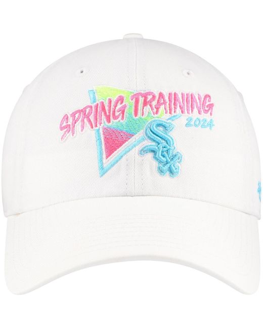 '47 White Chicago Sox 2024 Spring Training Vapor Wave Clean Up Adjustable Hat for men