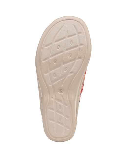 LifeStride Pink Serenade Washable Slide Wedge Sandals