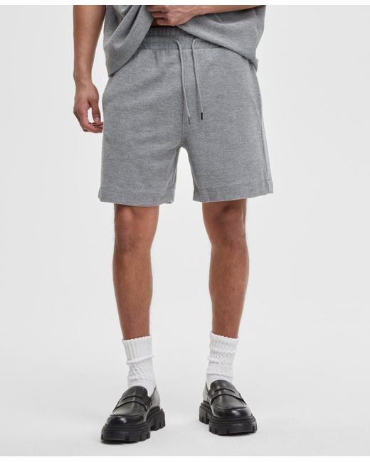 Mode Of One Gray Regular-fit 7" Reverse French Terry Shorts for men