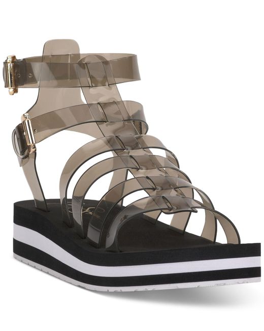 Jessica Simpson Metallic Bimala Strappy Platform Gladiator Sandals