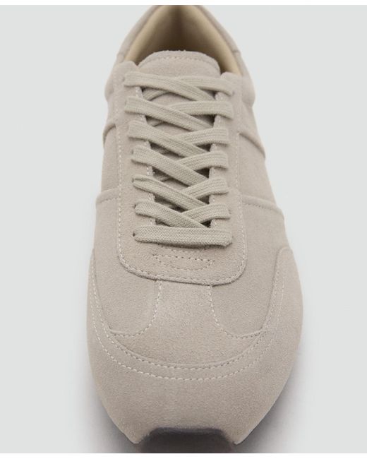 Mango Gray Suede Trainers for men