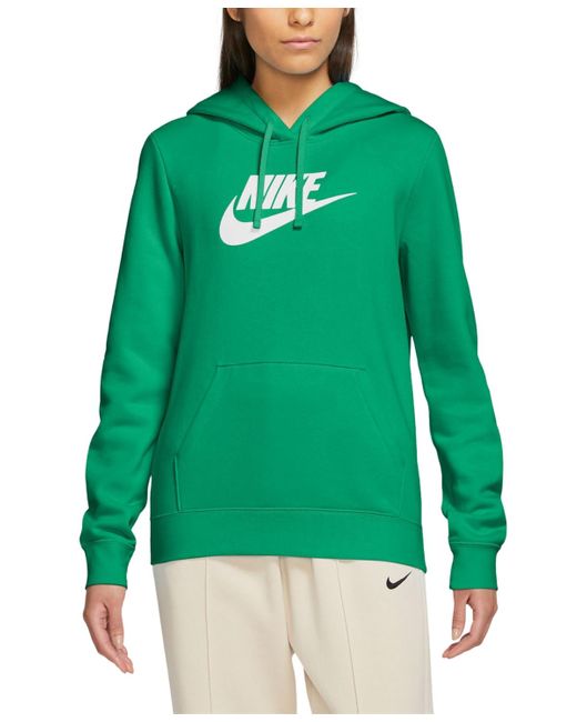 Nike Green Sportswear Club Fleece Logo Pullover Hoodie
