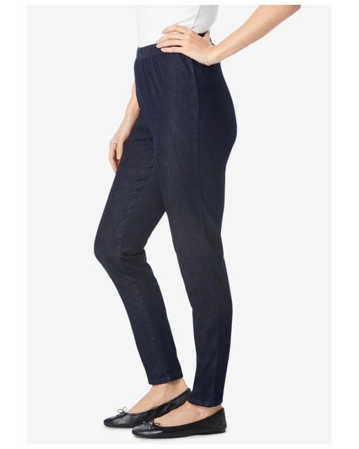 Woman Within Blue Within Fineline Denim jegging