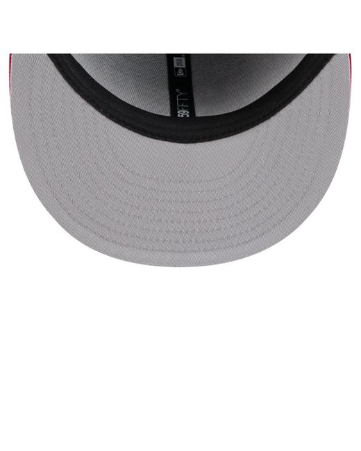 KTZ Navy/red Boston Red Sox Retro Pattern 59fifty Fitted Hat for men