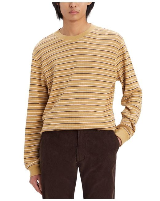 Levi's Natural Waffle Knit Thermal Long Sleeve T-shirt for men