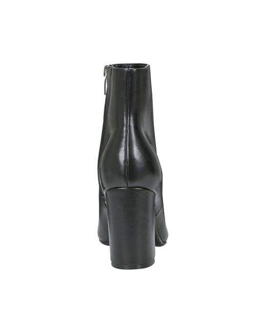 Marc Fisher Black Gaylen Block Heel Pointy Toe Dress Booties