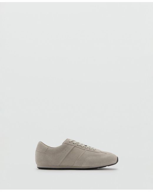 Mango Gray Suede Trainers for men