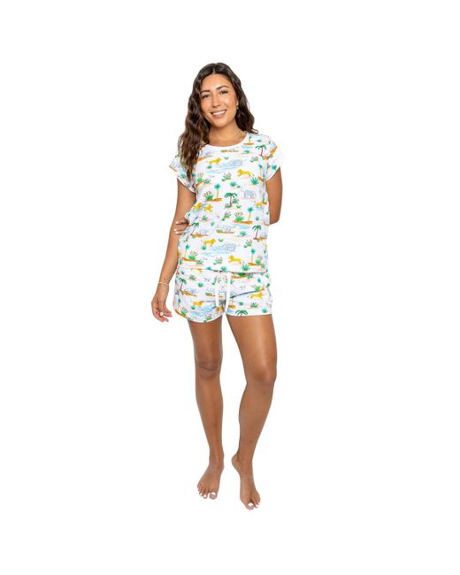 Sant And Abel White Jersey Short Pj Set