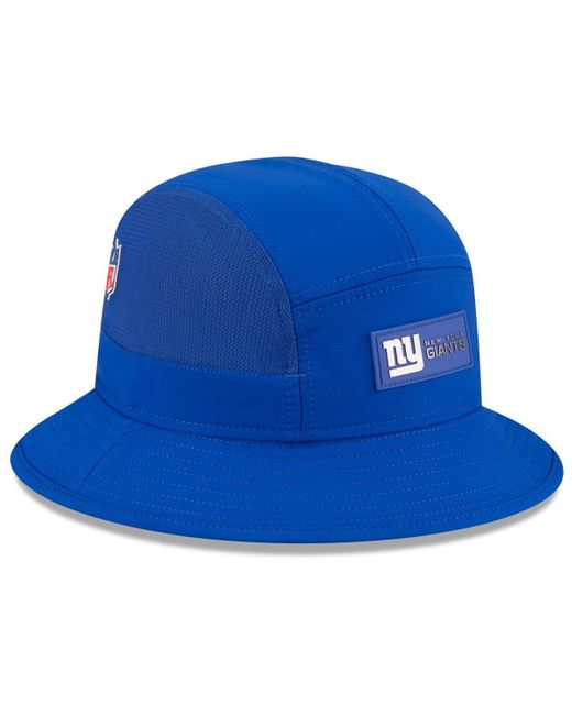 KTZ Blue New York Giants 2025 Sideline Bucket Hat for men