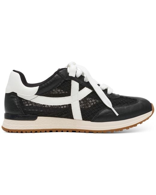 Dolce Vita Black Joque Mesh Sporty Retro Lace-up Sneakers