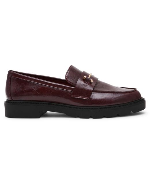 Anne Klein Brown Emme Lug Sole Loafers
