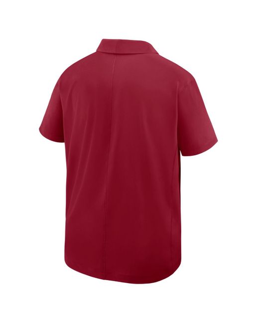 Nike Red Alabama Tide 2025 Coaches Sideline Polo Shirt for men