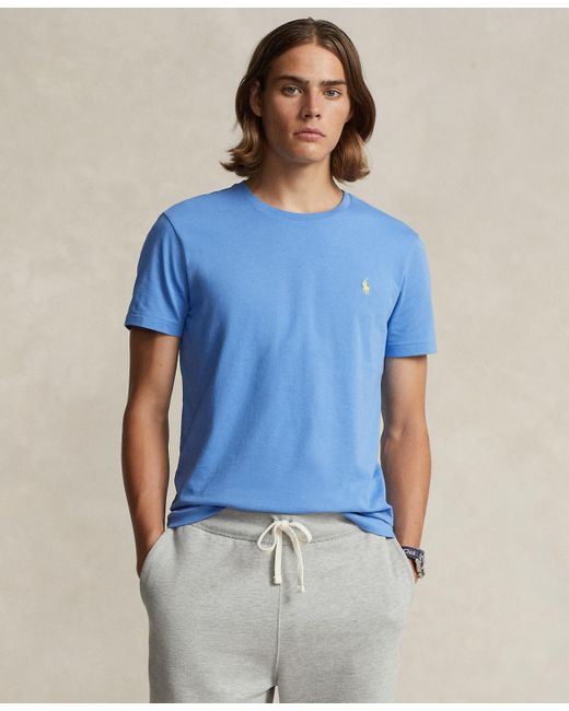 Polo Ralph Lauren Blue Classic-fit Jersey Crewneck T-shirt for men