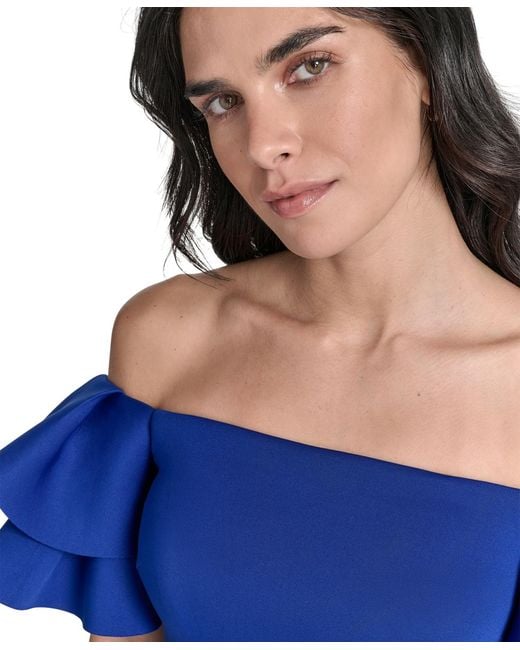 eliza j off the shoulder sheath dress Eliza J Women's Off-The-Shoulder Sheath Dress - Green