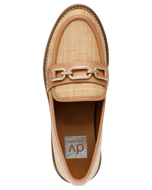 DV by Dolce Vita Natural Crayn Tailored Hardware Lug Sole Loafers