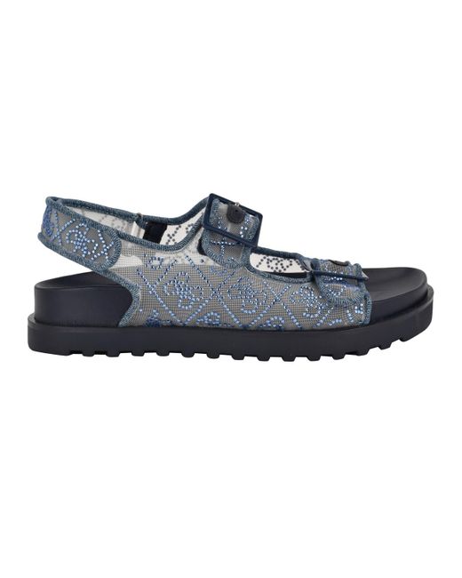 Guess Blue Frella Round Toe Sandals