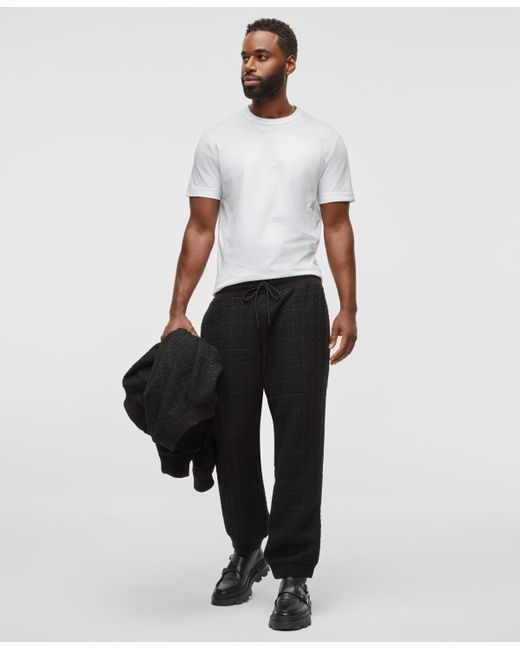 Mode Of One White Regular-fit Tapered-leg Tweed jogger Pants for men