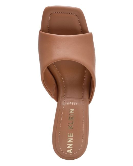 Anne Klein Brown Jerilyn Square Toe Sandals