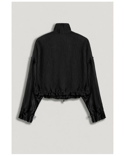 Nocturne Black Sheer Zip-front Jacket