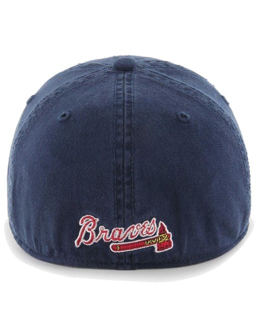 '47 Blue Atlanta Braves Franchise Logo Fitted Hat for men