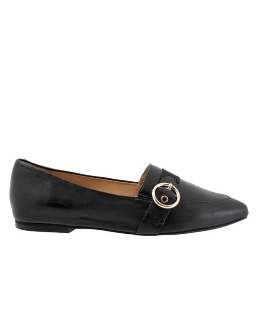 Trotters Black Emmett Flat