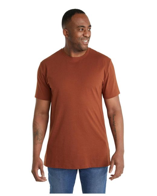 Johnny Bigg Red Essential Longline Scoop Tee Big & Tall for men