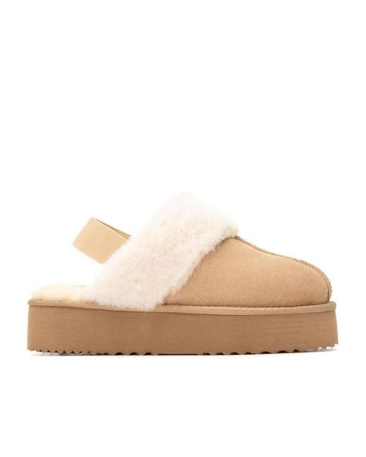 Xti Natural Suede Casual Slingback Clogs