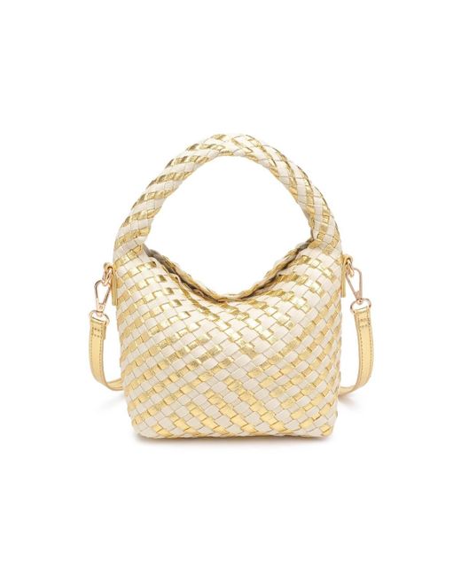 Moda Luxe White Jessamine Woven Crossbody
