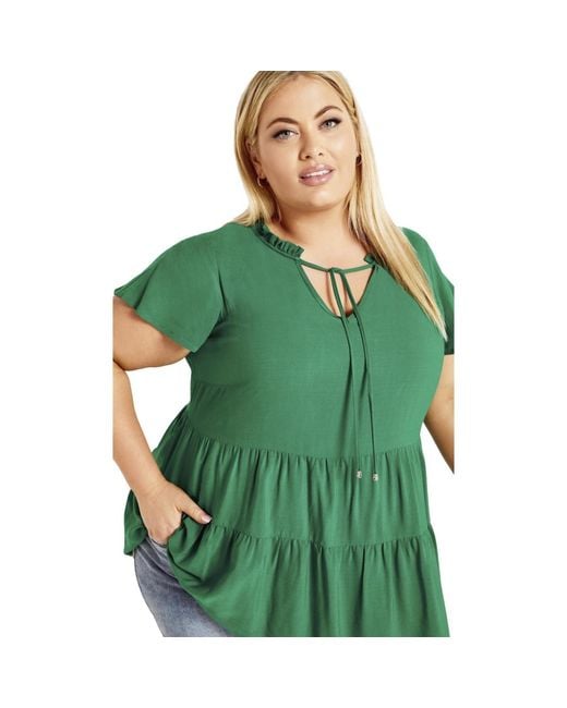 Avenue Green Plus Size Lani Top