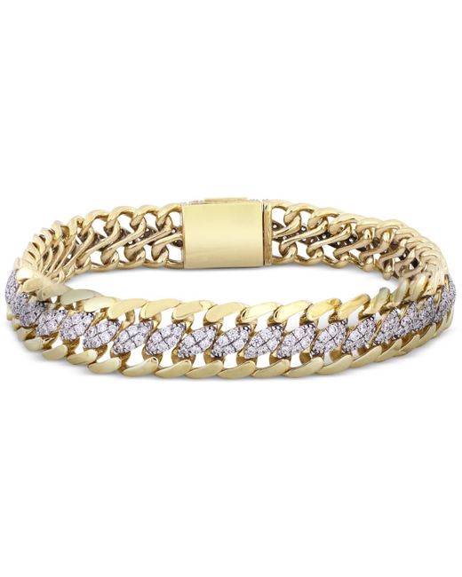 Macy's Metallic Diamond Curb Link Chain Bracelet (5 Ct. T.w. for men